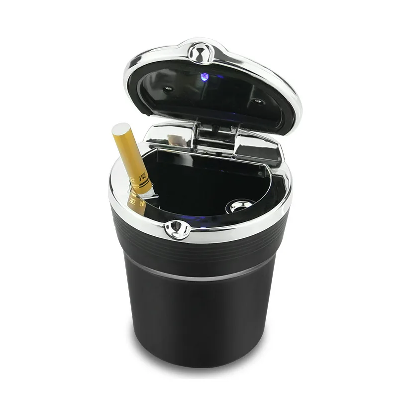 

Car Ashtray Led Night Light Imitation Metal Plating Automotive General Interior Fire Retardant Automotive Supplies