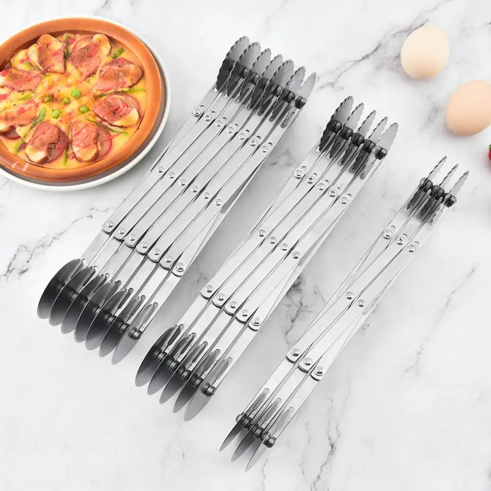 Durable Pizza Cutter Sharpened Labor-saving Round 2 Heads 3/5/7 Wheels Quickly Slice Pasta Wheel