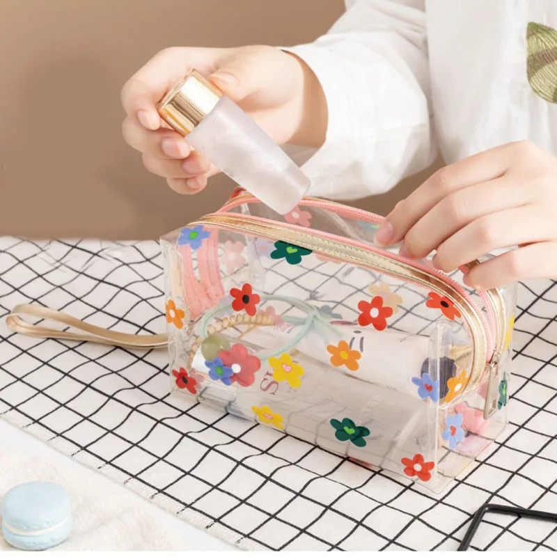 Butterfly Avocado Cosmetic Bag PVC Women Zipper Clear Makeup Bags Case Travel Make Up Organizer Storage Bath Toiletry Wash Bag 4
