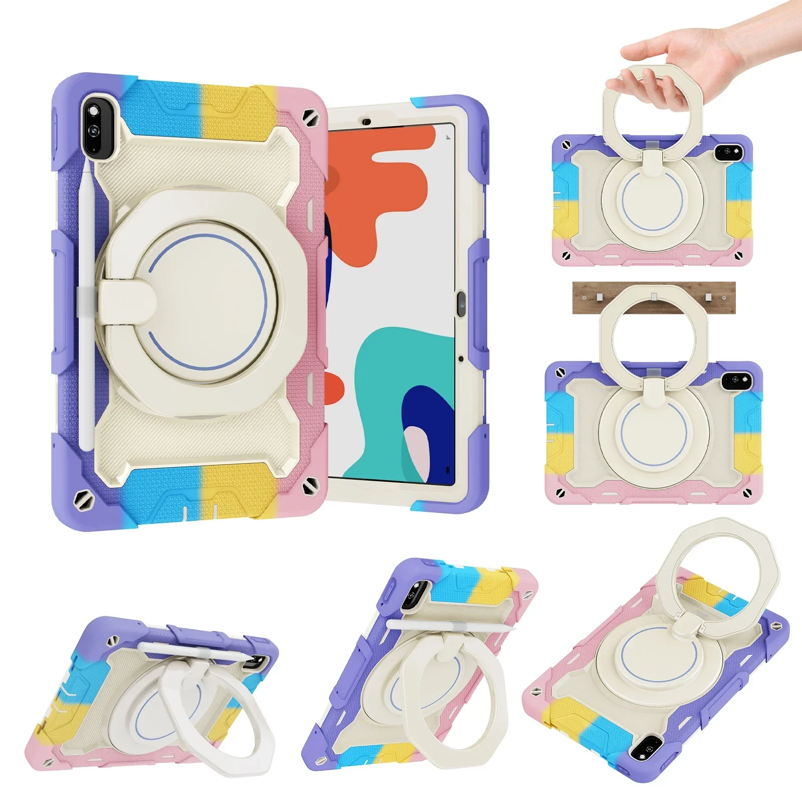 Kids Silicon Shockproof Stand Tablet Cover, Enhanced Protection Case