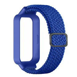 Nylon Watch Strap with Metal Buckle Band - Premium Bracelet for Redmi Band 3 (Blue)