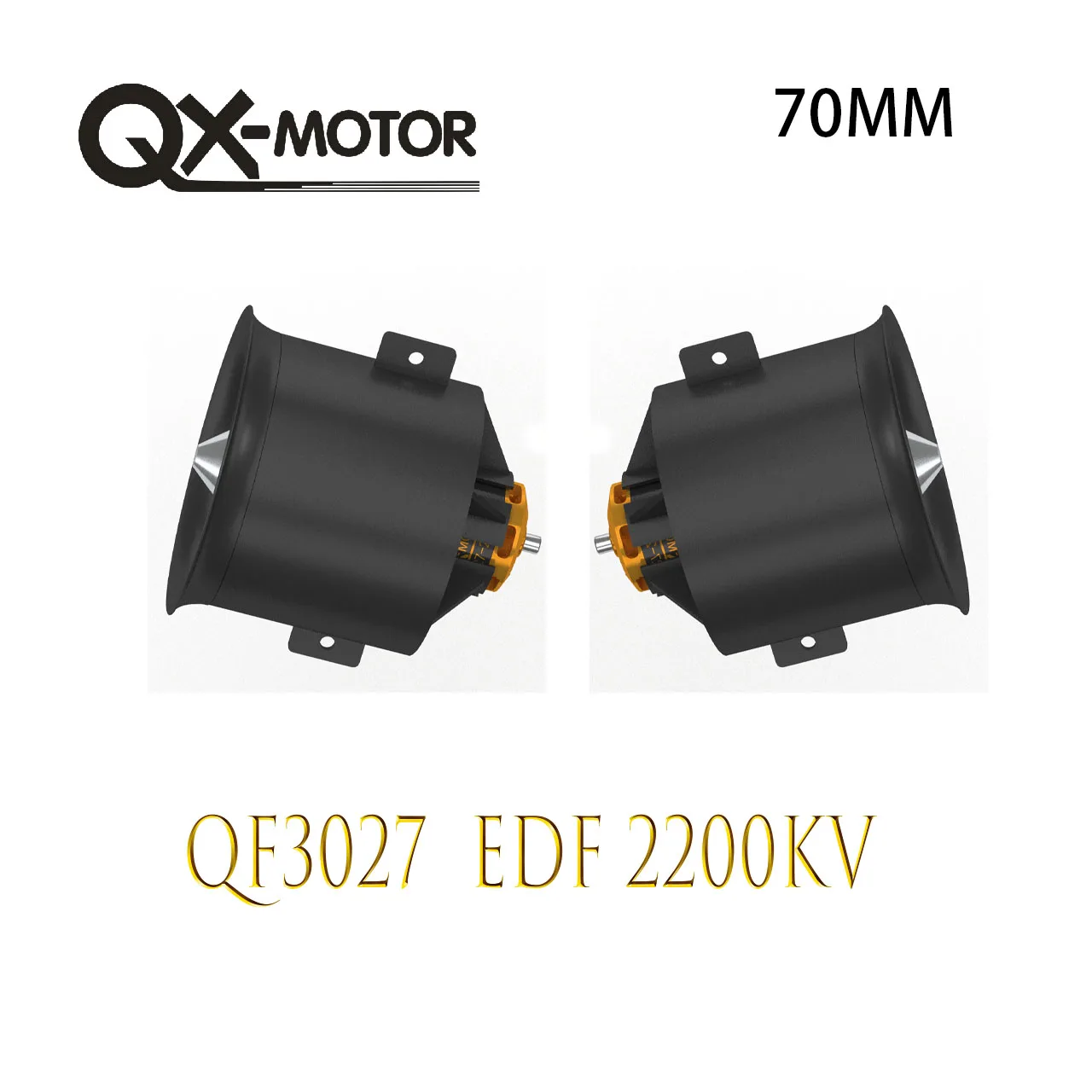 

QX-Motor 70mm EDF 12 Blades Ducted Fan QF3027 -2200kv Brushless Motor for Remote Control Toy Parts