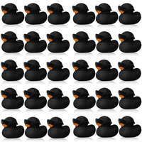  6/12/24 Pcs Mini Rubber Ducks Black with Sunglasses,  Tiny Duck Rubber Duck in Bulk for Car Dashboard Decorations Party Favors 1