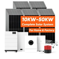 Système de Stockage d'Énergie Solaire Tout-en-un 10KW 30KW 50KW avec Onduleur Hybride et Batterie LiFePO4 sur Pied pour Alimentation Solaire Domestique Complète 1