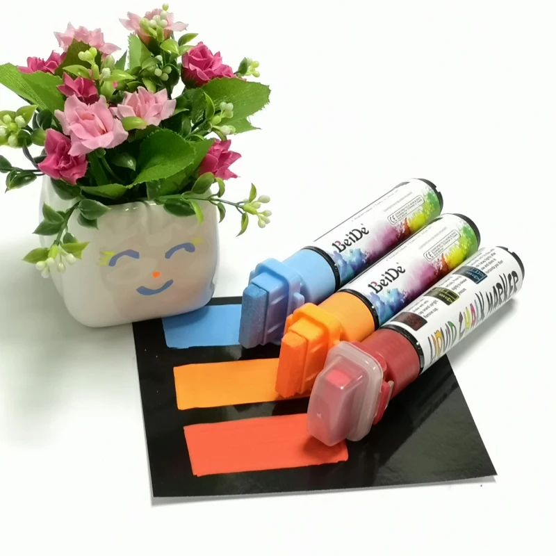 8 Colors Liquid Chalk Marker Pen 30mm Erasable Graffiti Markers for Stone Glass Whiteboard Window Art Supplies 6