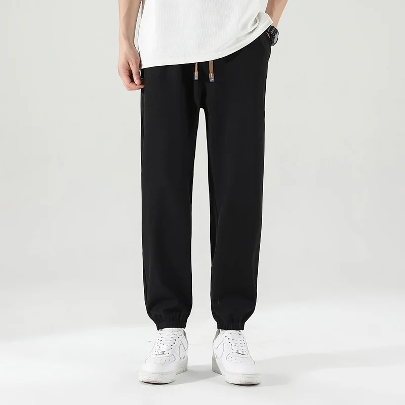 

Men's Slim-fit Casual Pants Hiphop Nine Minutes Sweatpants Men and Women Couples Hiphop Leg Pants Casual Pants Polyester