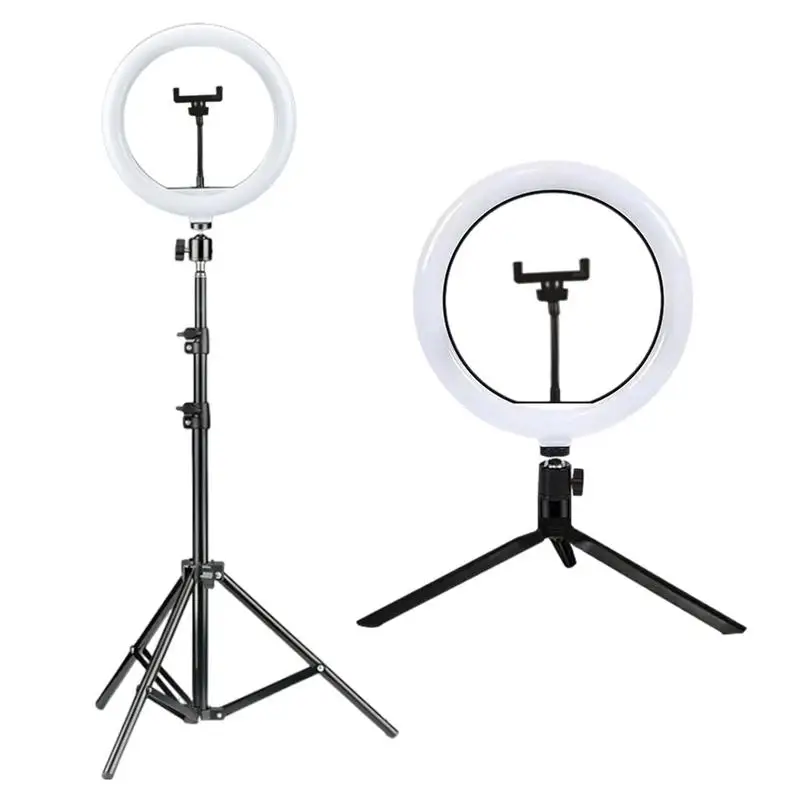 

LED Ring Light portable LED Selfie Ringlight adjustable 10inch LED Circle Lights Photography Video Light for Makeup photoshoot