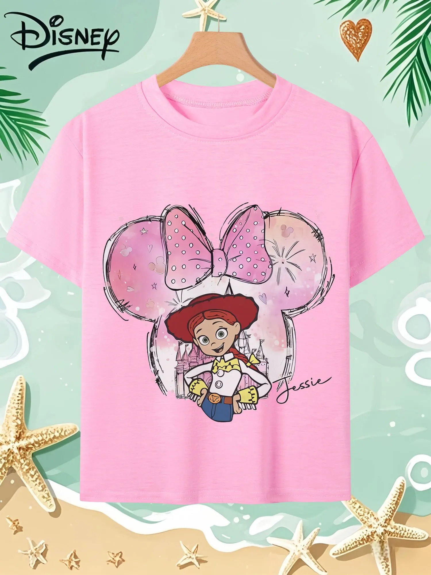 Toy Story Jessie Summer T-Shirt Boy Girl Family Parent-Child Clothing Casual Comfortable Oversized Short Sleeve Men Women Y2k