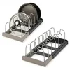 Kitchen Cabinet Organizers for Pots and Pans Expandable Stainless Steel Storage Rack Cutting Board Drying Cookware Shelf 1
