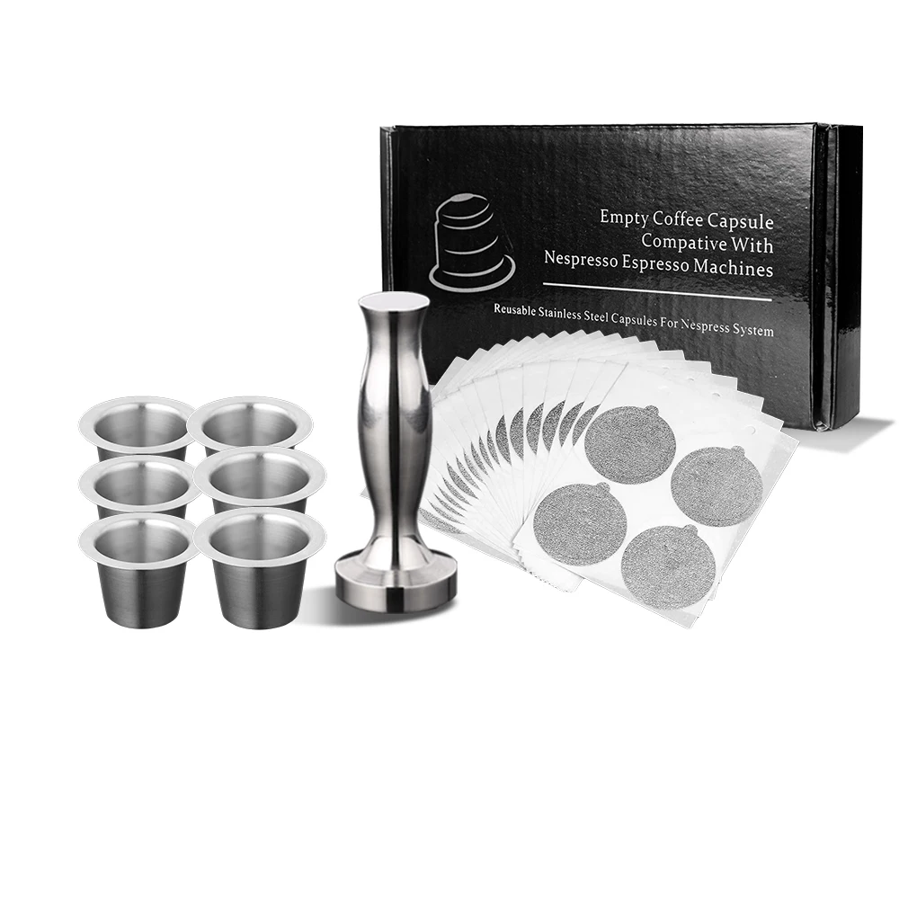 Stainless Steel Capsulas De Cafe Recargables Nespresso Capsule Nespresso  Reutilisable Inox Nespresso Refillable Capsule Капсулы