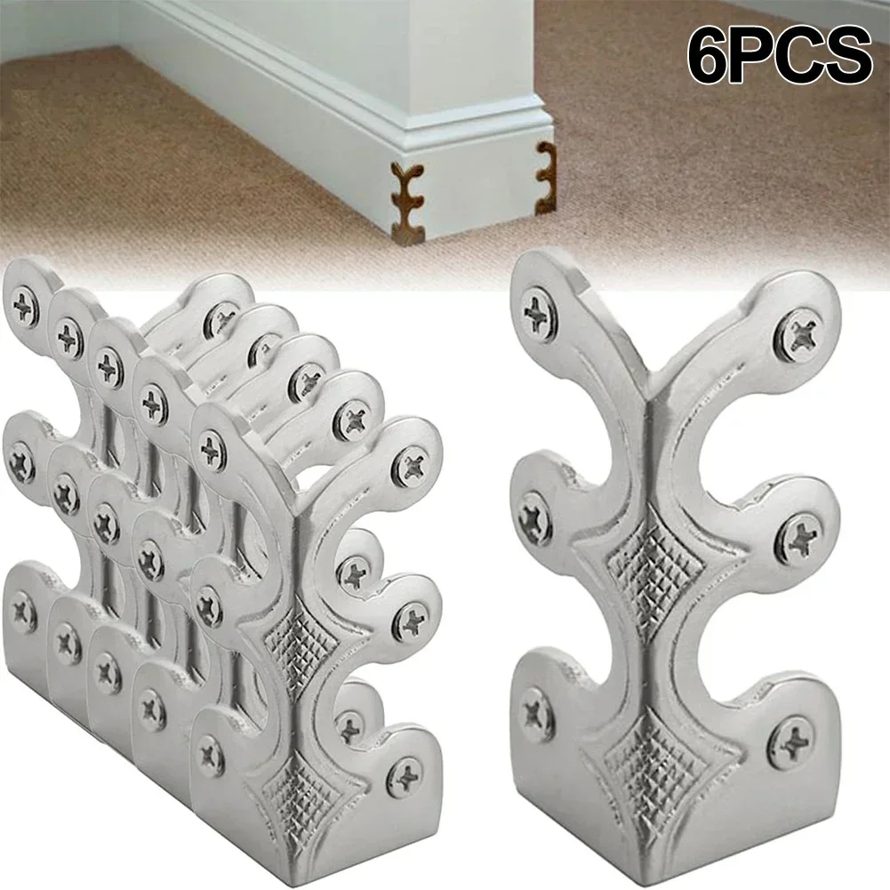 6pc Table Tops Corner Protectors for Jewelry Wooden Box Antique Furniture Decorative Corner Guard Brass Skirting Protector Cover furniture hardware,angled furniture hardware,furniture corner protector,decorative corner cover,wood box feet protector,metal decorative protectors