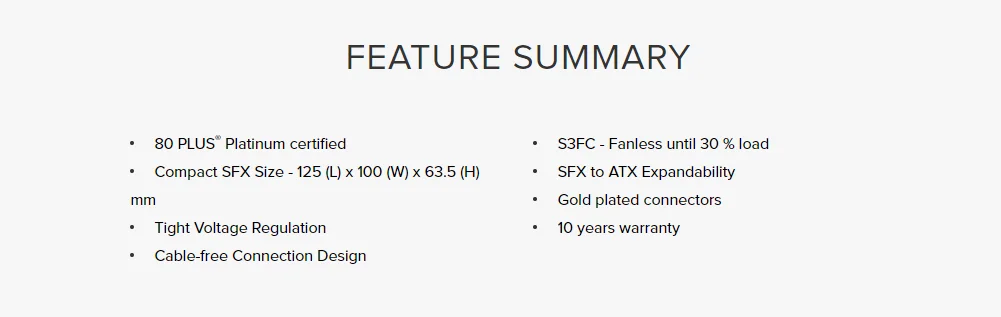 Seasonic FOCUS SPX750W Black SFX Power Supply 750W Gold Medal 80PLUS 10cm  Intelligent Temperature Control Fan Power Supply - AliExpress