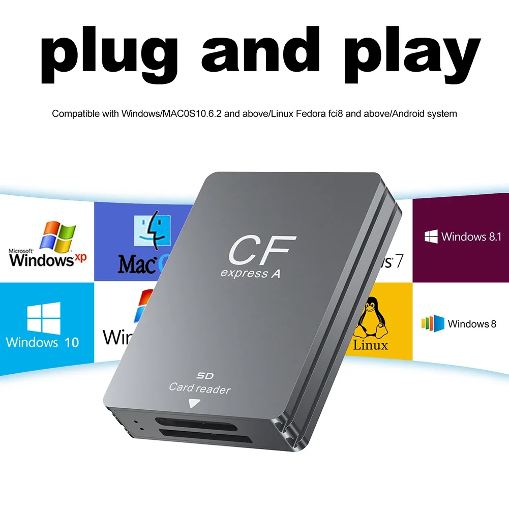2 in 1 CFexpress A 타입 SD 카드 리더, USB 3.2 10Gbps 메모리 카드 리더, CF Express A 타입 어댑터, SLR용 듀얼 슬롯