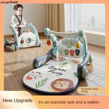Lazychild Baby Fitness Stand Toy Foot Qin Learning Walk 0-2 Year Old Baby Multi Functional Handcart Music Fitness Stand 1