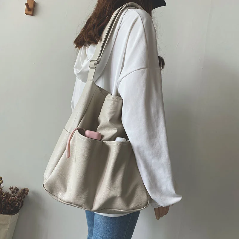 Artificial Leather High Capacity Handbag Messenger Shoulder Purse Crossbody Bag