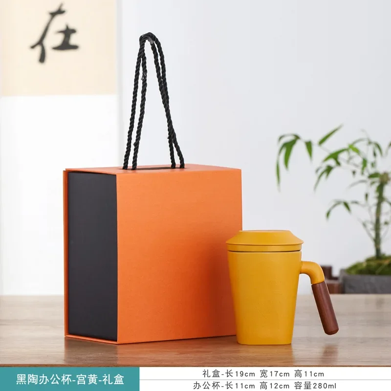 

Office Cup Tea Ceramic Separation with Lid Filter Mug