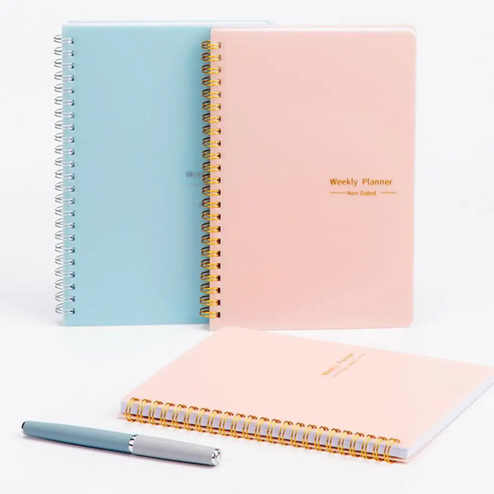 2023 Steel Ring Notebook Thickened Paper Stationery Diary Daily Weekly Stranger Things Planner Post It Office Study Notebook 2023 notebook agenda planner diary a5 organizer monthly weekly plan schedule work note book pu leather notepad office stationery