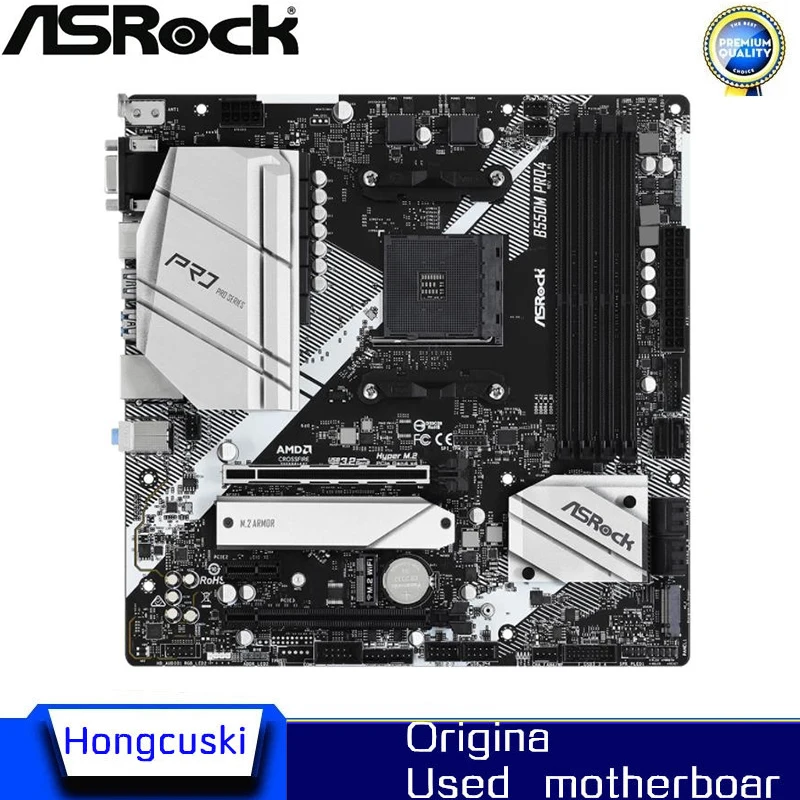 Utilizzato Per La Presa Della Scheda Madre Asrock B550M Pro4 Am4 Ddr4 Amd B550 Desktop Originale Pci-E 4.0 M.2 Scheda Madre Sata3
