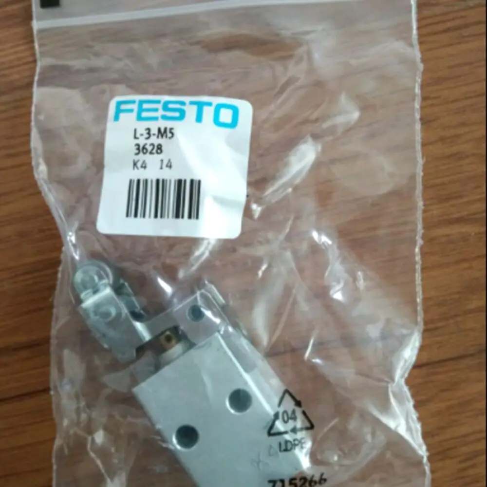 

NEW FESTO 3628 L-3-M5 Roller Lever Drive Valve