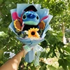 Anime Graduation Stitch Stellalou Plush Doll Toy With Sunflower Handmade Bouquet Stuffed Animals Valentine Christmas Gift 4