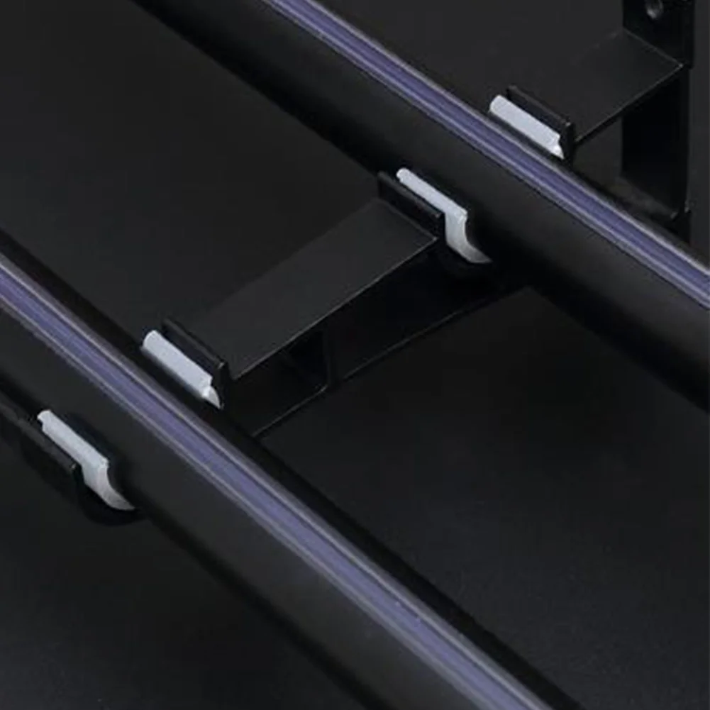 2 Pack Double Curtain Rod Brackets Aluminum Alloy Curtain Rod Hooks Support Hanger for Drapery for Wall Hangers Support