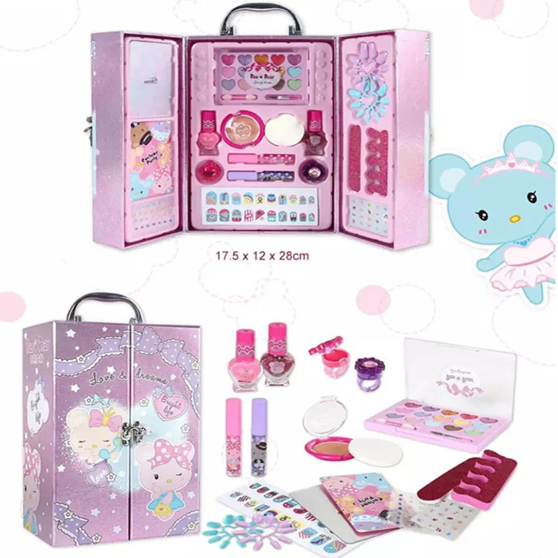 

Children DIY Makeup Lipstick Set Free Shipping Girls Toys For 7 Years Kids Nail Polish Princess Kids Pretend Play Fashion Toys
