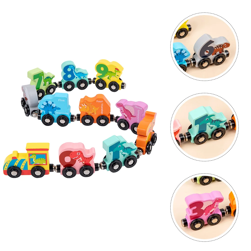 

Drag Train Educational Toy Animal Toys Assembled Small Animals Plaything Trains Wooden Child