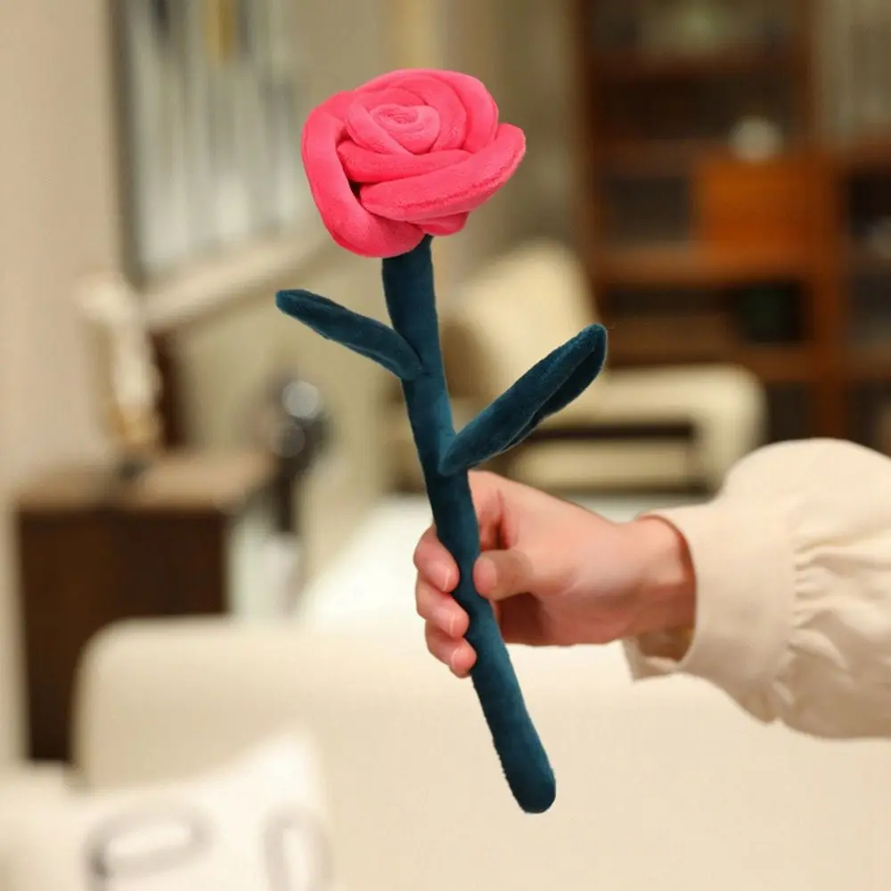 28cm 장미 꽃다발 9가지 색상 부드러운 인형 시뮬레이션 꽃 장미 실물 같은 디자인 화려한 꽃 화려한 장미꽃
