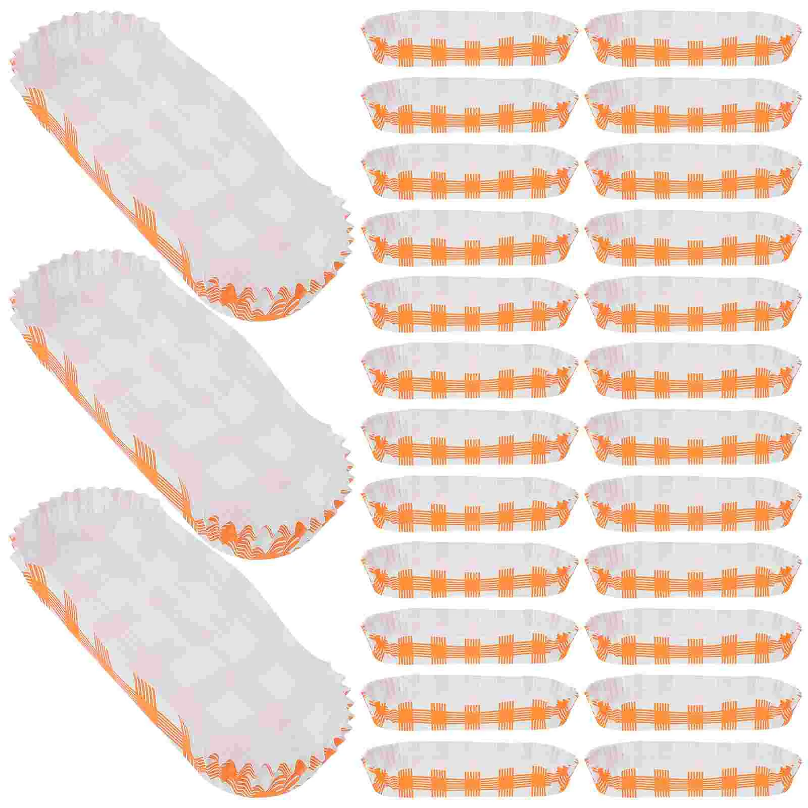 100 Pcs Paper Hot Dog Tray Wrappers Holders Fried Food Boats Snack Container Snacks Trays Burgers