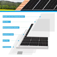 Panneau solaire rigide en verre 1500W, Kit de panneaux solaires 18V, utilise une charge de batterie 12V, bateaux, caravanes et d'autres Applications hors réseau 3