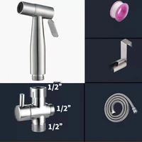 ชุดหัวฉีดชำระแบบมือถือ สแตนเลส สำหรับห้องน้ำ พร้อมฝักบัวฉีดชำระแบบมือถือ ทำความสะอาดตัวเองได้ 2