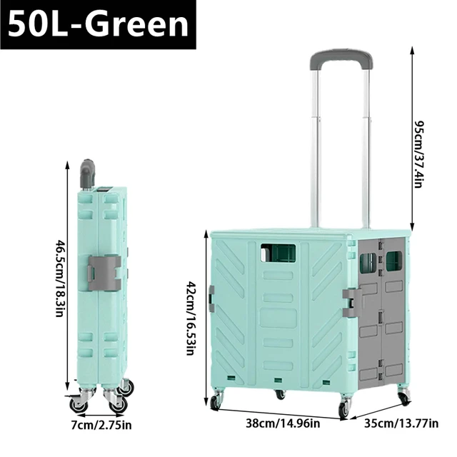 50L 4 Wheel Green