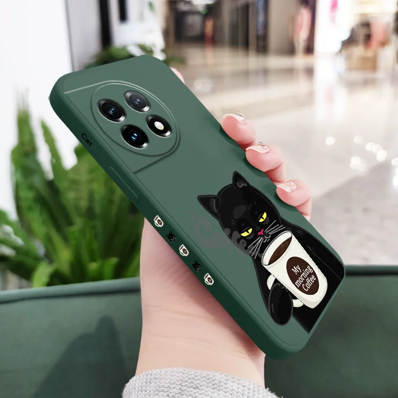 Tired Cat Liquid Silicone Phone Case Cover