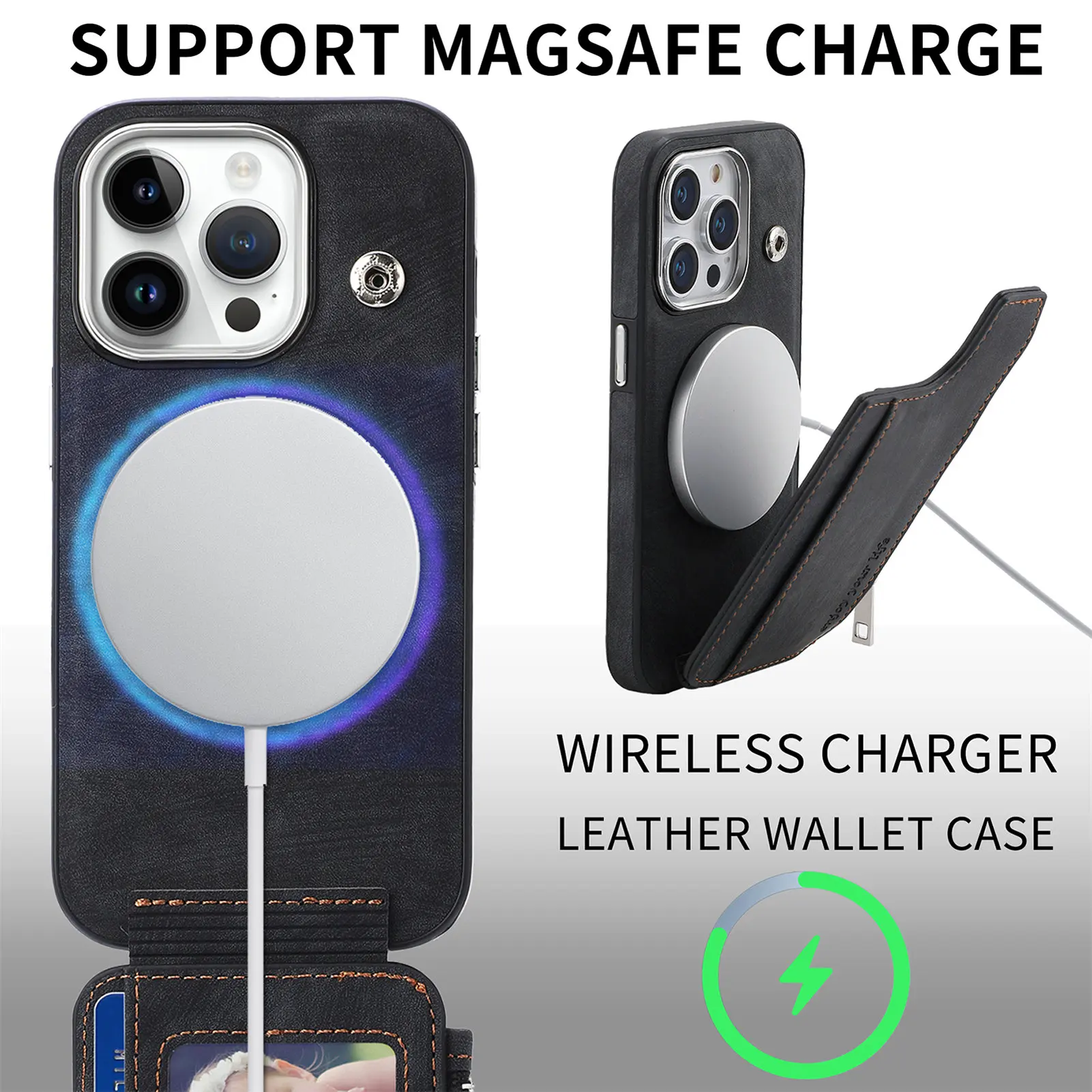 Support Magsafe Charger] iPhone 12 Pro Max Wallet Case