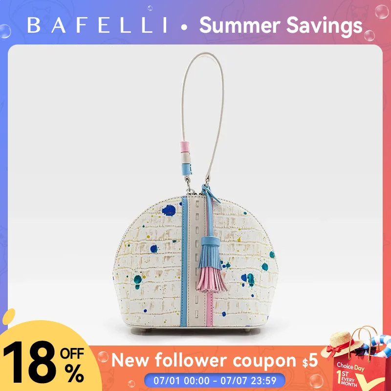BAFELLI WOMEN'S NEW BAG ORIGINAL STYLE DESIGNER BRAND LUXURY HANDBAG TRENDING EVENING 2026 FASHION PURSE LEATHER CASUAL COLOR