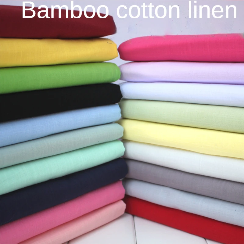 Bamboo Fabric Cotton Linen By The Meter For Sewing Clothing Dresses