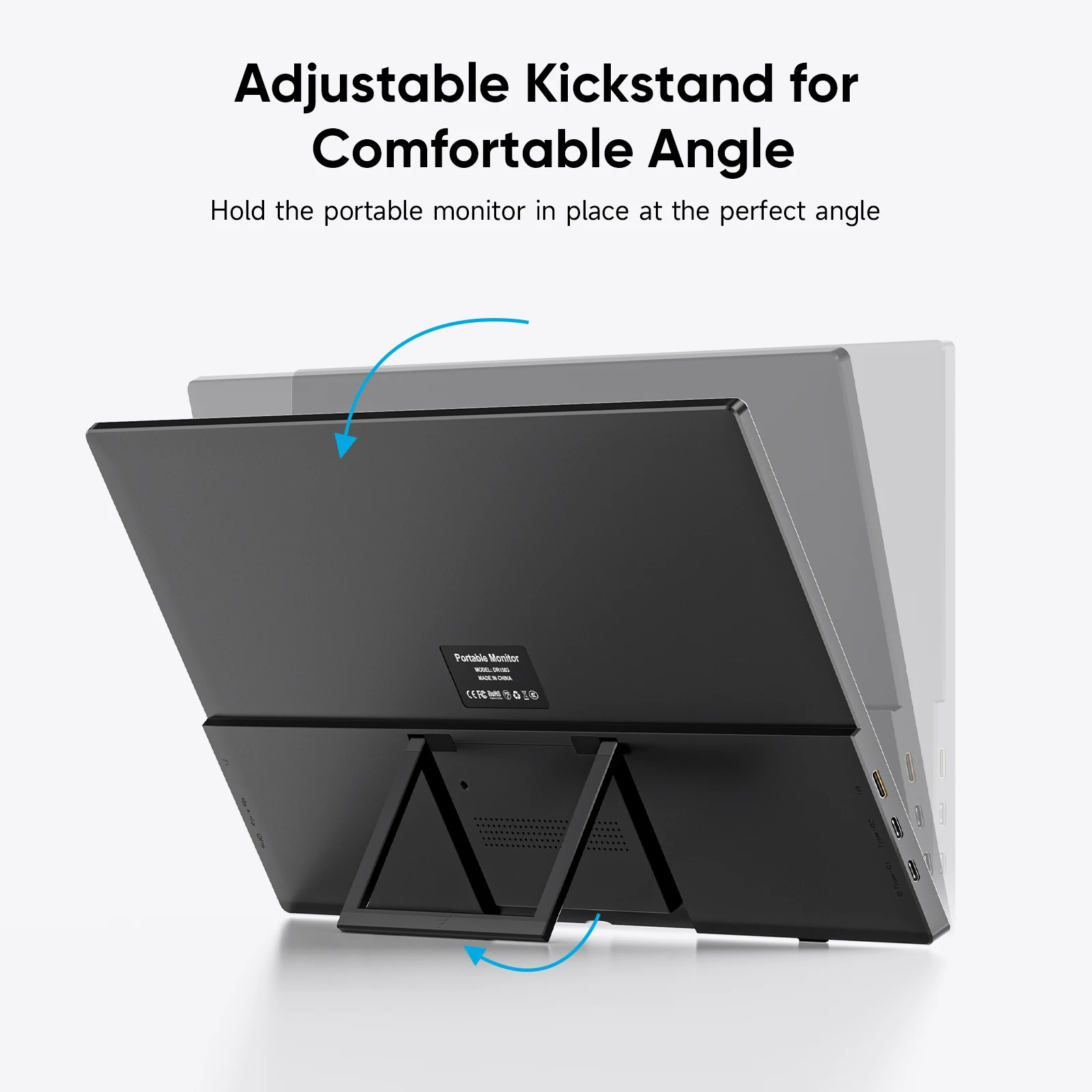 موسع شاشة خارجي 15.6 بوصة للهاتف المحمول، مفتاح تو...