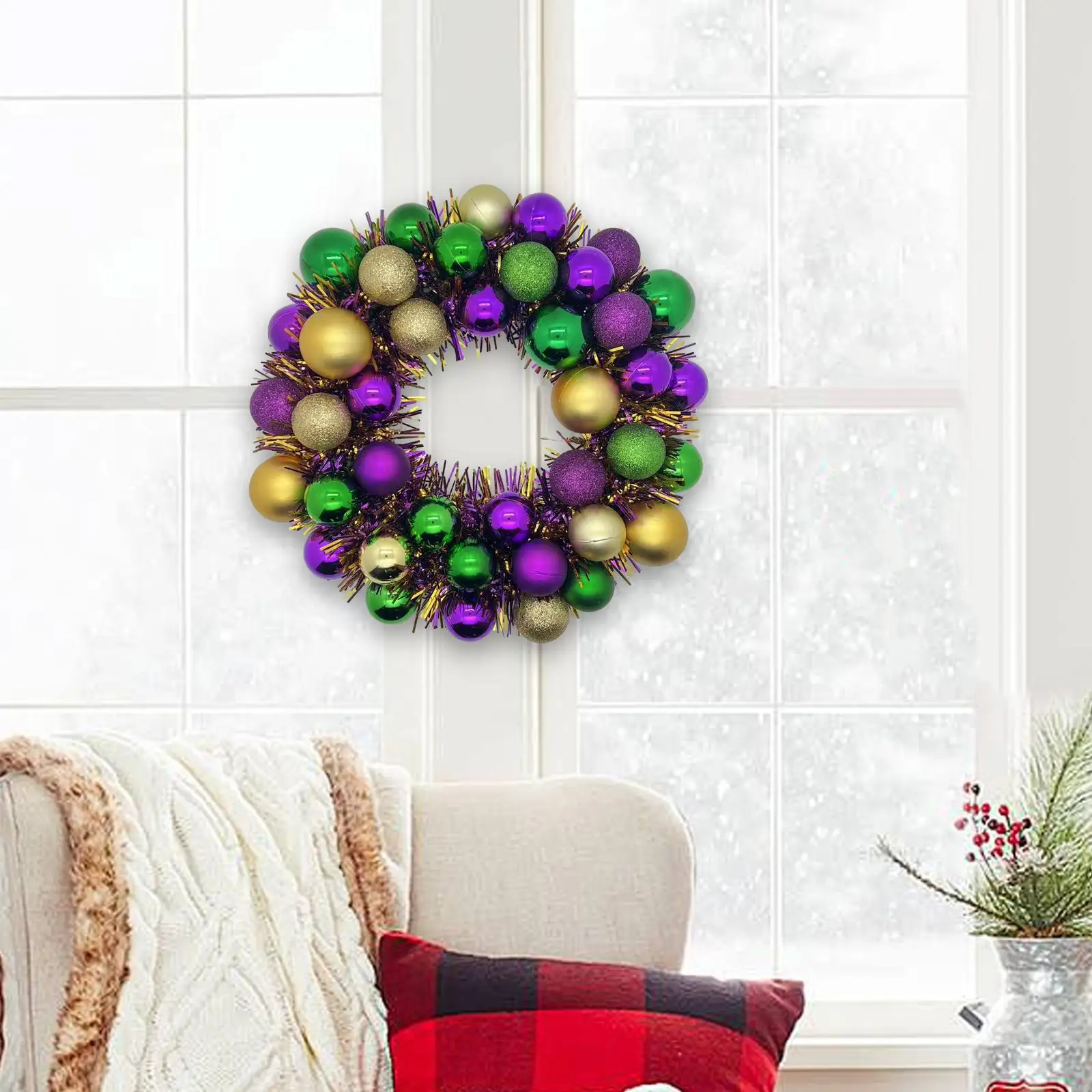 ST. Patrick`s Day Wreath 14inch Spring Wall Hanging ST. Patrick`s Day Decoration for Farmhouse Office Wall Home Celebration