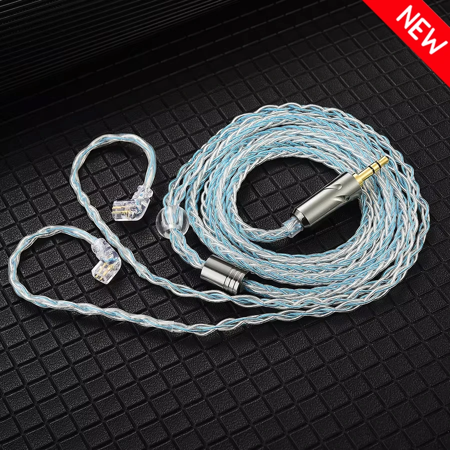 Enhanced Silver Plated Hi-Fi Earphone Update Cable with 2Pin Connector