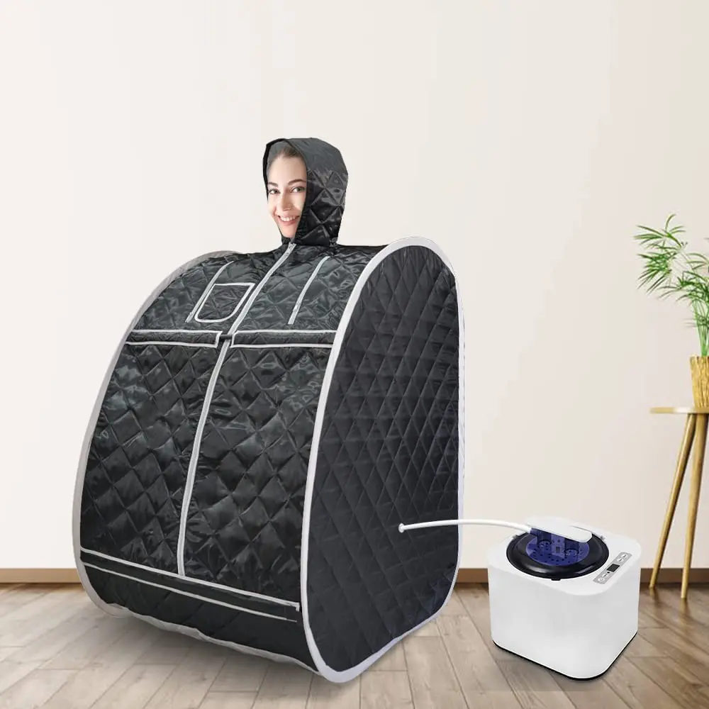 Foldable Lightweight Personal Portable Spa Saunas, 2L&1000W Steam Generator with Protection & Remote Control 6