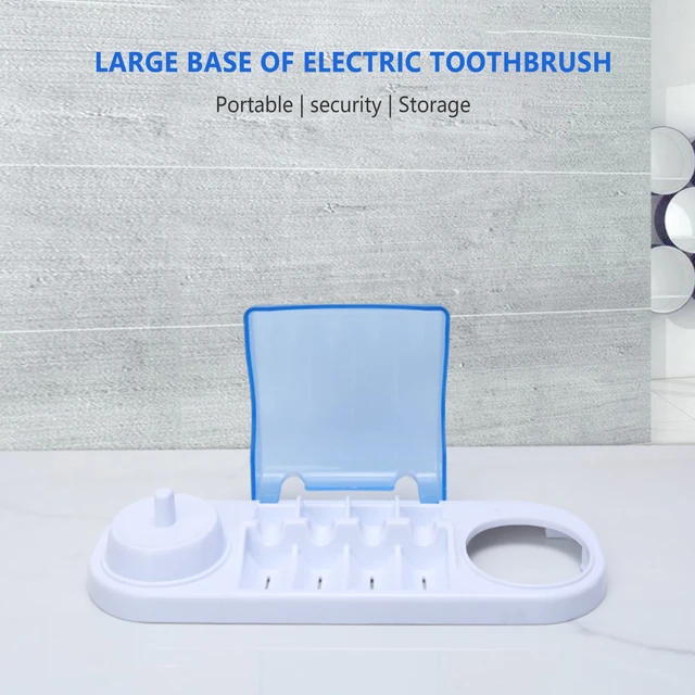 Soporte para cepillo de dientes eléctrico Oral B, Base de soporte para  cabezal de cepillo de dientes, cubierta de caja con orificio para cargador  - AliExpress