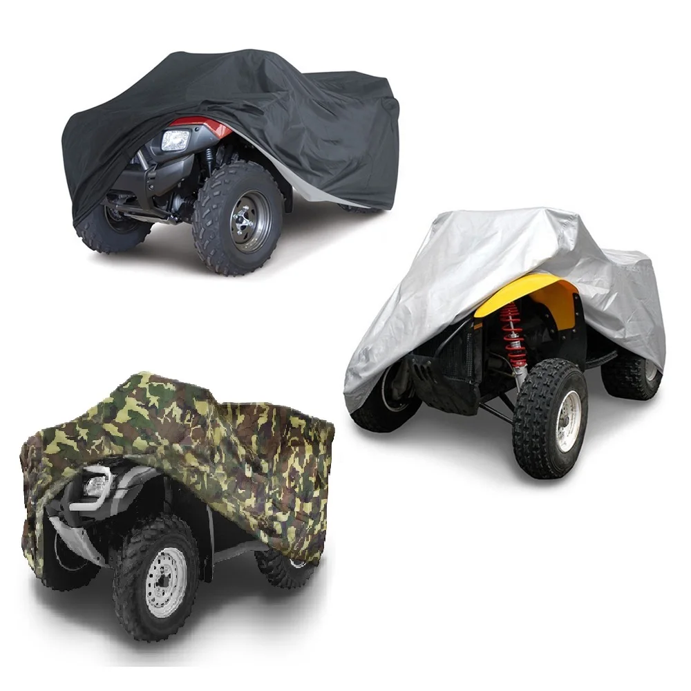 

Quad Bike ATV Cover Black Waterproof Resistant Dustproof Anti-UV Motorcycle Vehicle Car ATV Covers