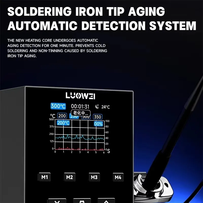 루웨이 SS01 납땜 스테이션 2 in 1 200W LCD 디지털 디스플레이 리워크 납땜 스테이션 휴대폰 BGA PCB IC 수리 도구