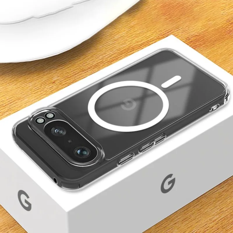 Enhanced Magnetic Phone Case for Wireless Charging - Crystal Clear Acrylic Cover