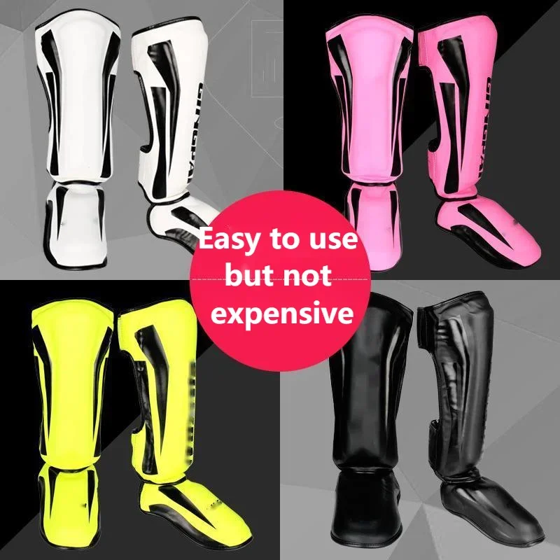 Muay Thai leg protection Sanda fighting with feet back Shin protection boxing thickened Fighting Protective Equipment ankle