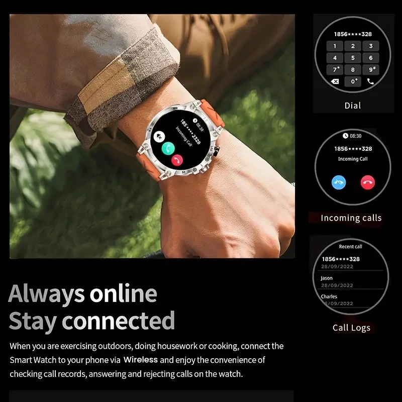 2026 New Men GPS Track Smart Watch 1.8 Inch Ultra HD AMOLED Screen 760 Mah Battery Bluetooth Call Smartwatch For Android IOS 5