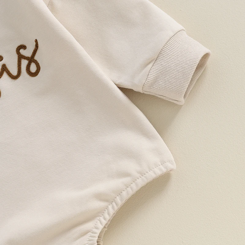 2023-08-15 Lioraitiin0-18M Sister Matching Romper Outfits Letter Print Long Sleeve Round Neck Sweatshirt Toddler Fall Clothes 6