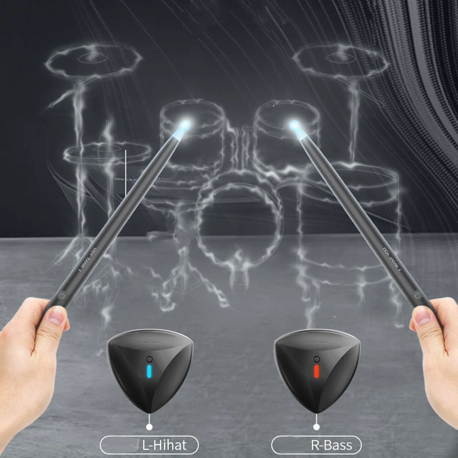 Portable Air Electronic Drum Somatosensory Drum Kit with Drumsticks Electronic Kit for Kids Beginners Children