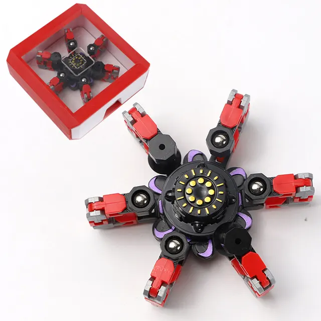 Dropshipping Luminous Fidget Toys Kit Handheld Fidget Spinners Toys Deformed Fingertip Chain Anti Stress Toys for Children 2