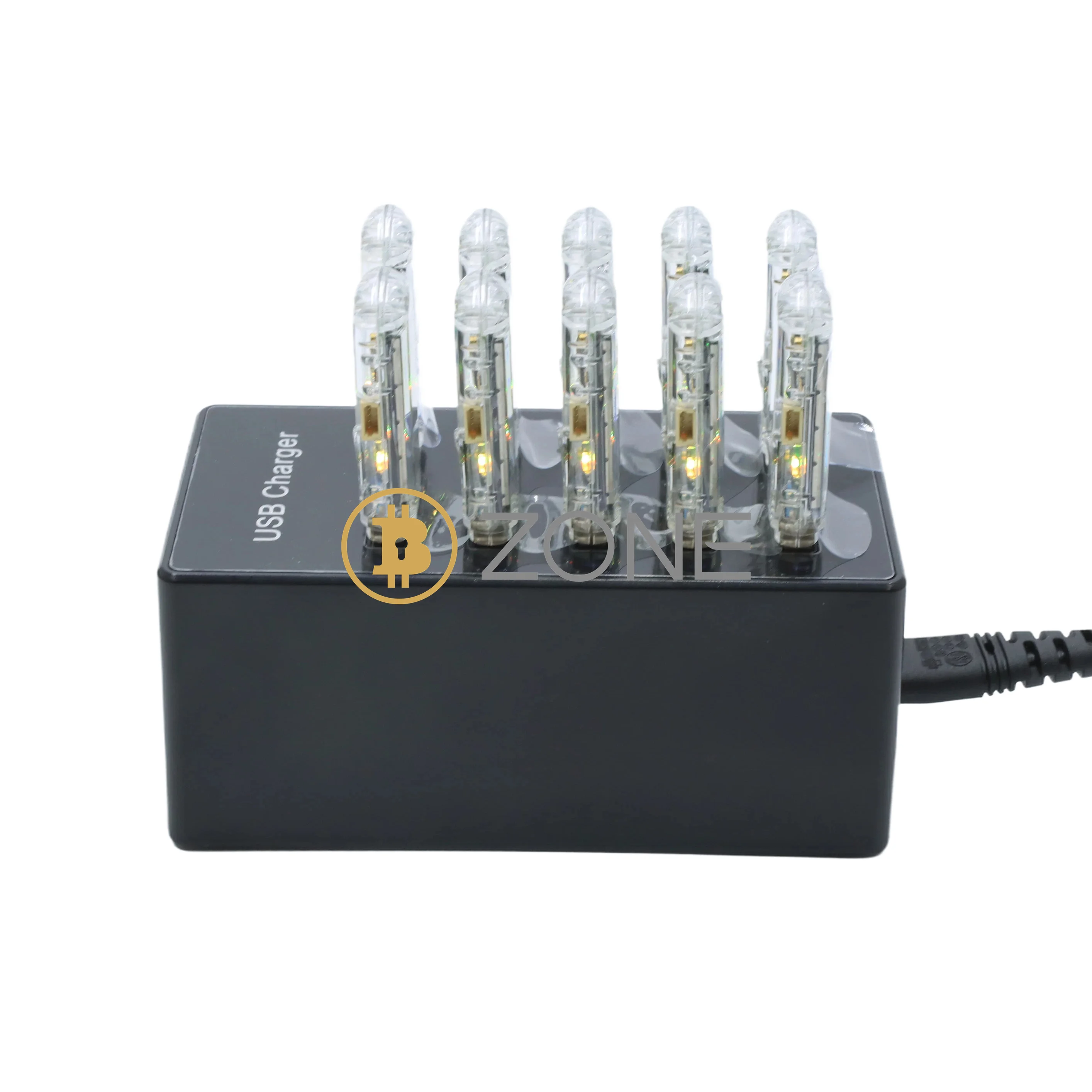 10PCS USB Bitcoin Miner 74KH/S*10 Solo Mining With 60W 10 port USB Miner  Hub Nerd Miner V2 T-Dongle S3 BTC Crypto Lottery Miner - AliExpress 7